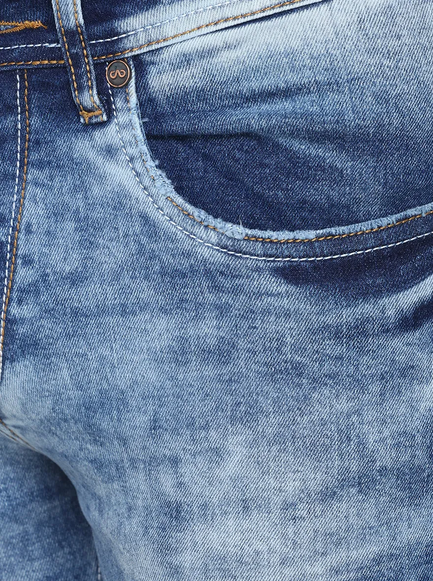 Light Blue Washed Slim Fit Jeans | JadeBlue