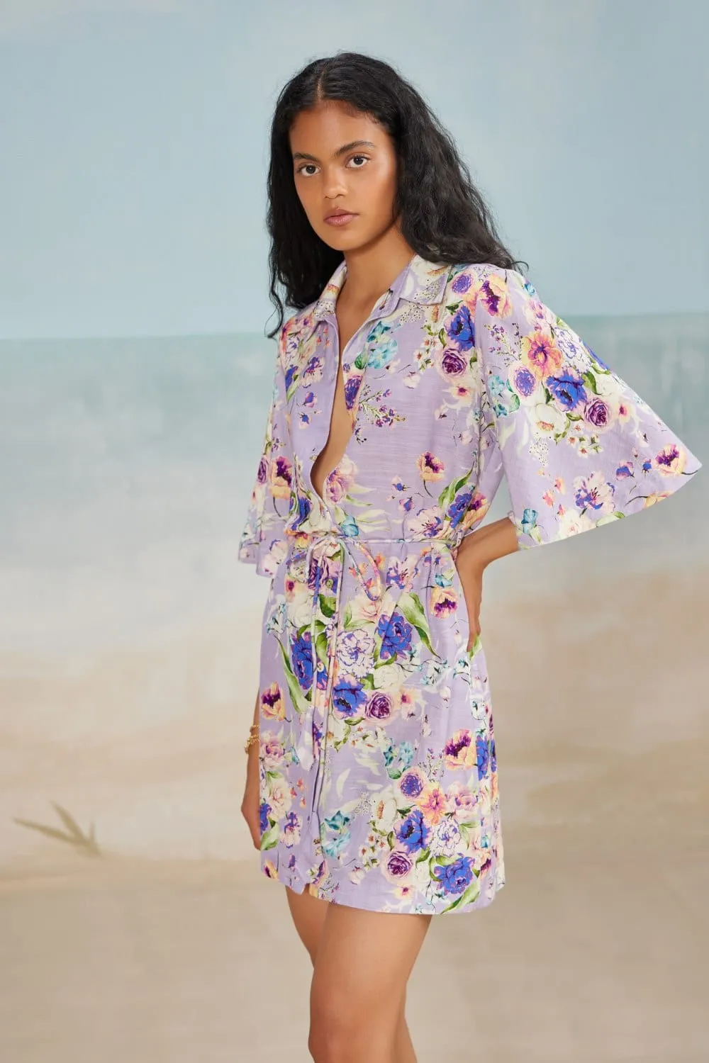 LILAC SHIRT DRESS