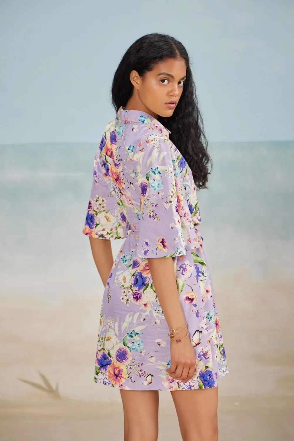LILAC SHIRT DRESS