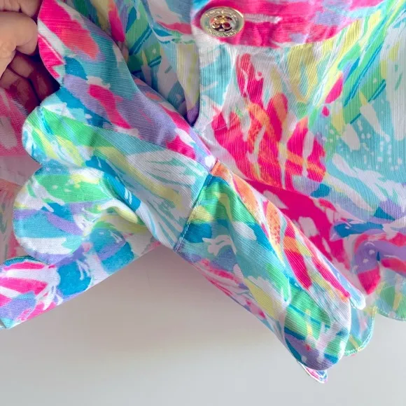Lilly Pulitzer Buttercup Cotton Shorts Sparkling Sands 4