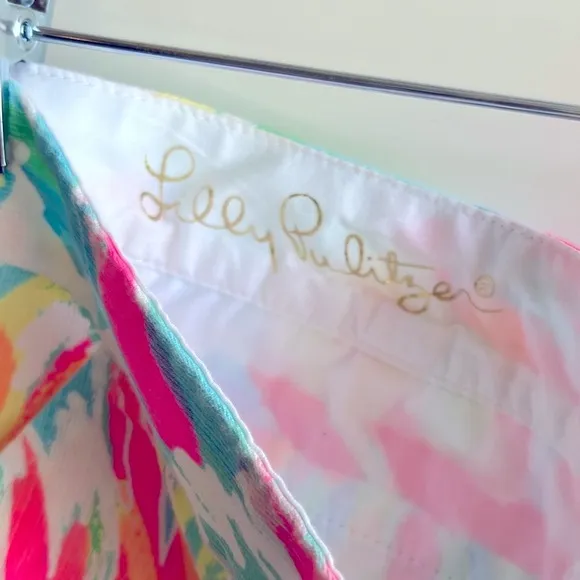 Lilly Pulitzer Buttercup Cotton Shorts Sparkling Sands 4