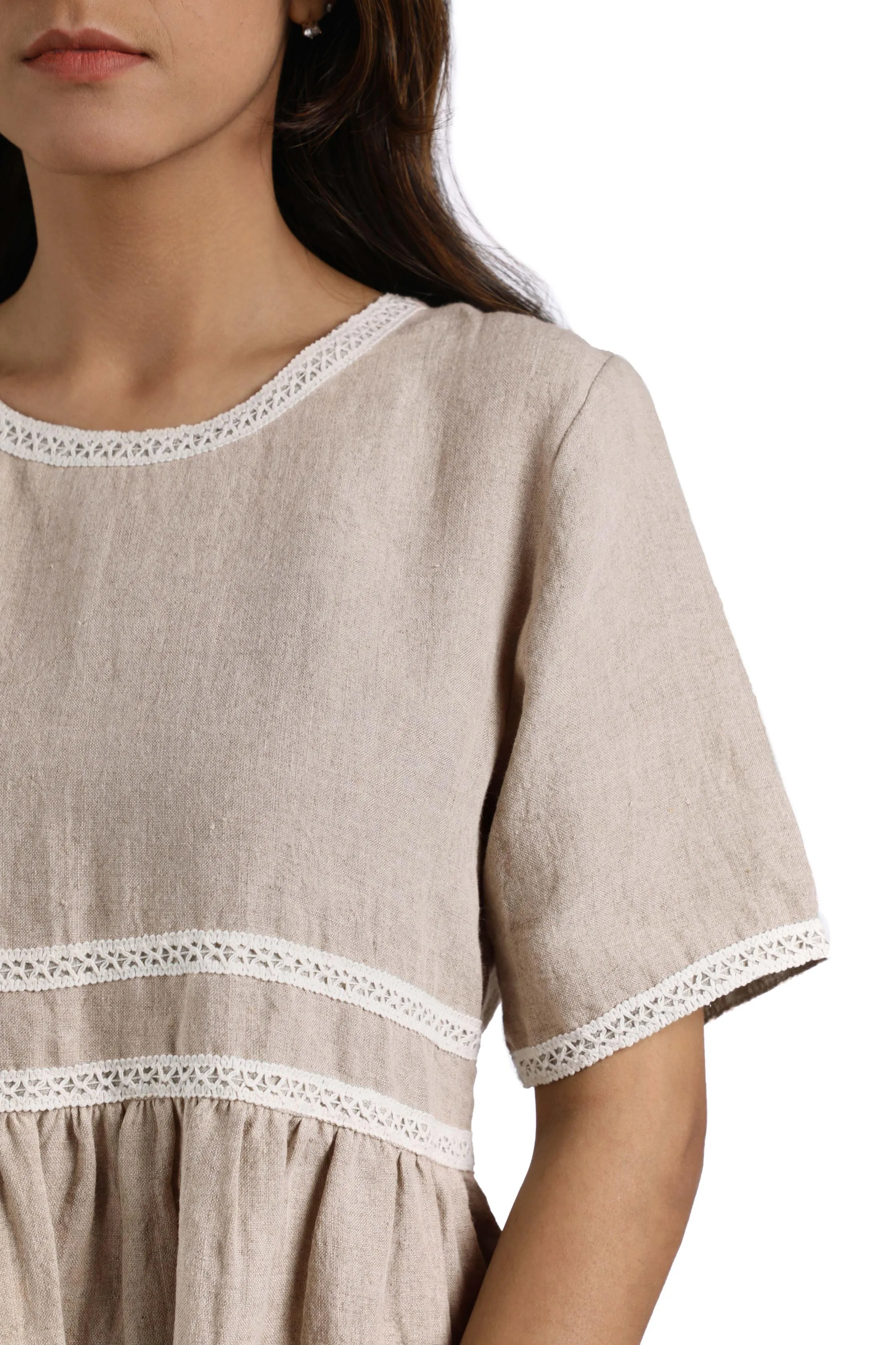 Linen Alchemy Midi Dress-Misty Lilac