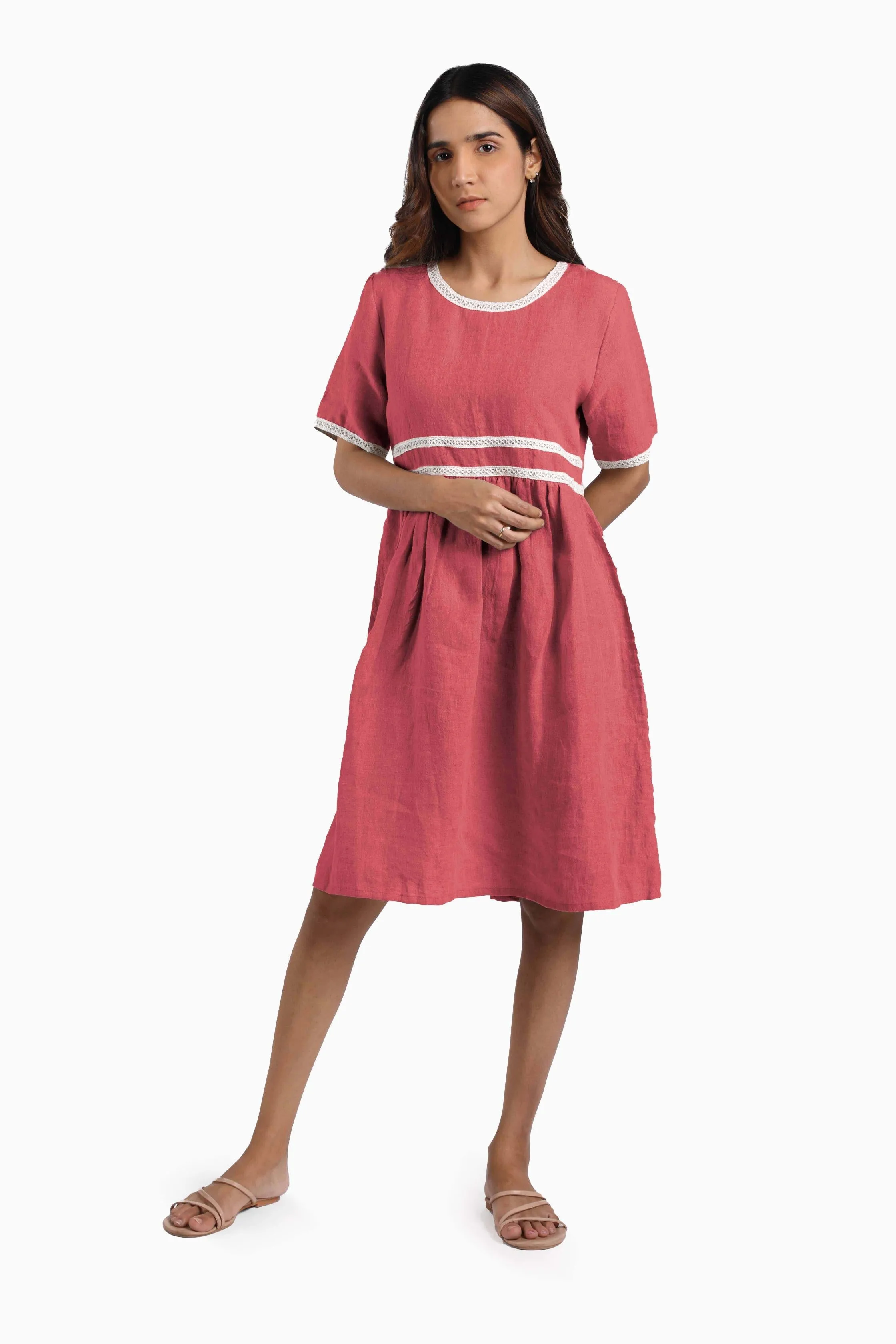Linen Alchemy Midi Dress-Stormy Blue