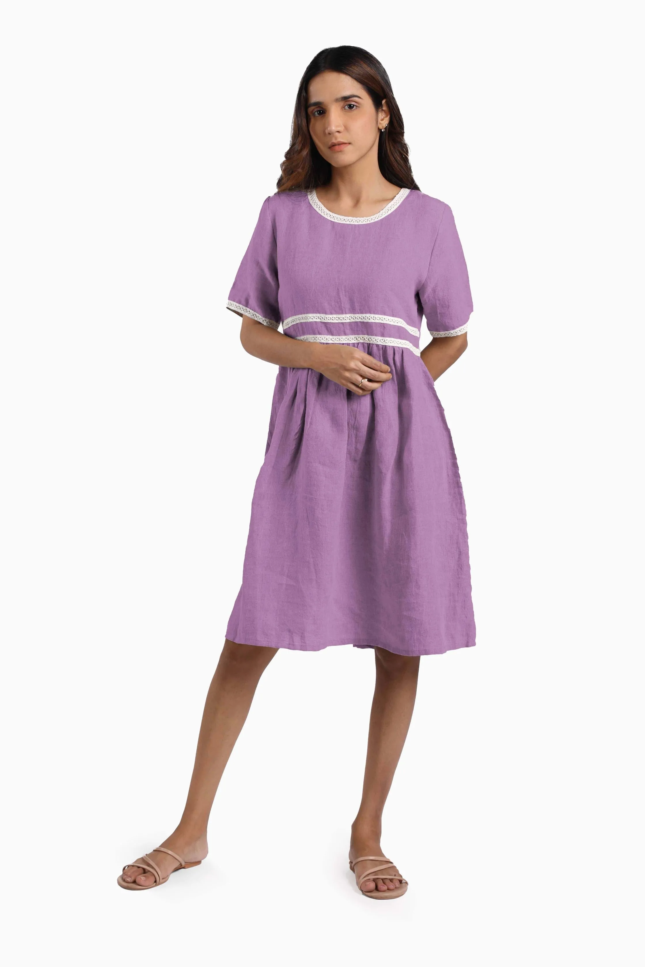 Linen Alchemy Midi Dress-Stormy Blue
