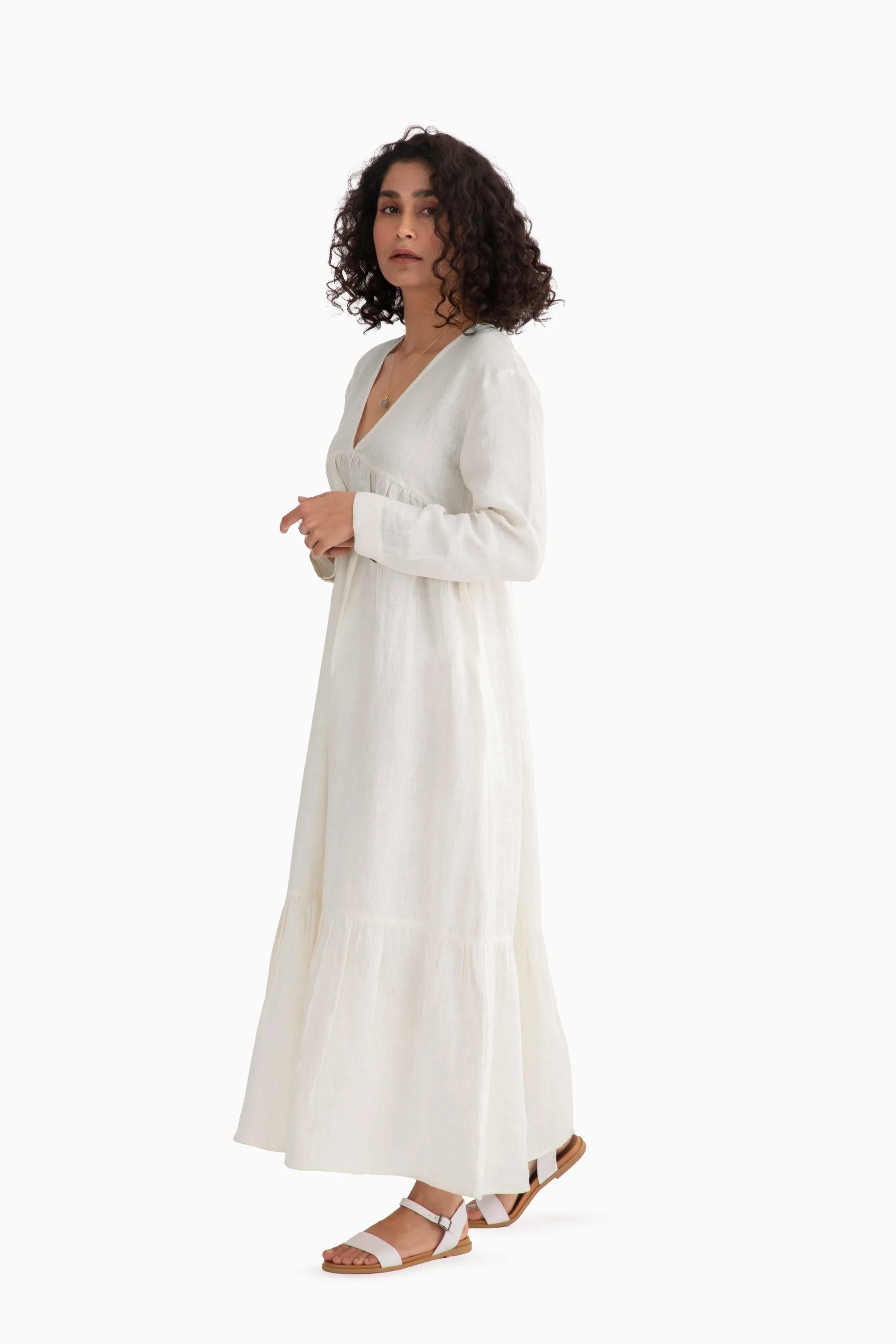 Linen Harbor Maxi Dress-Muted Mocha