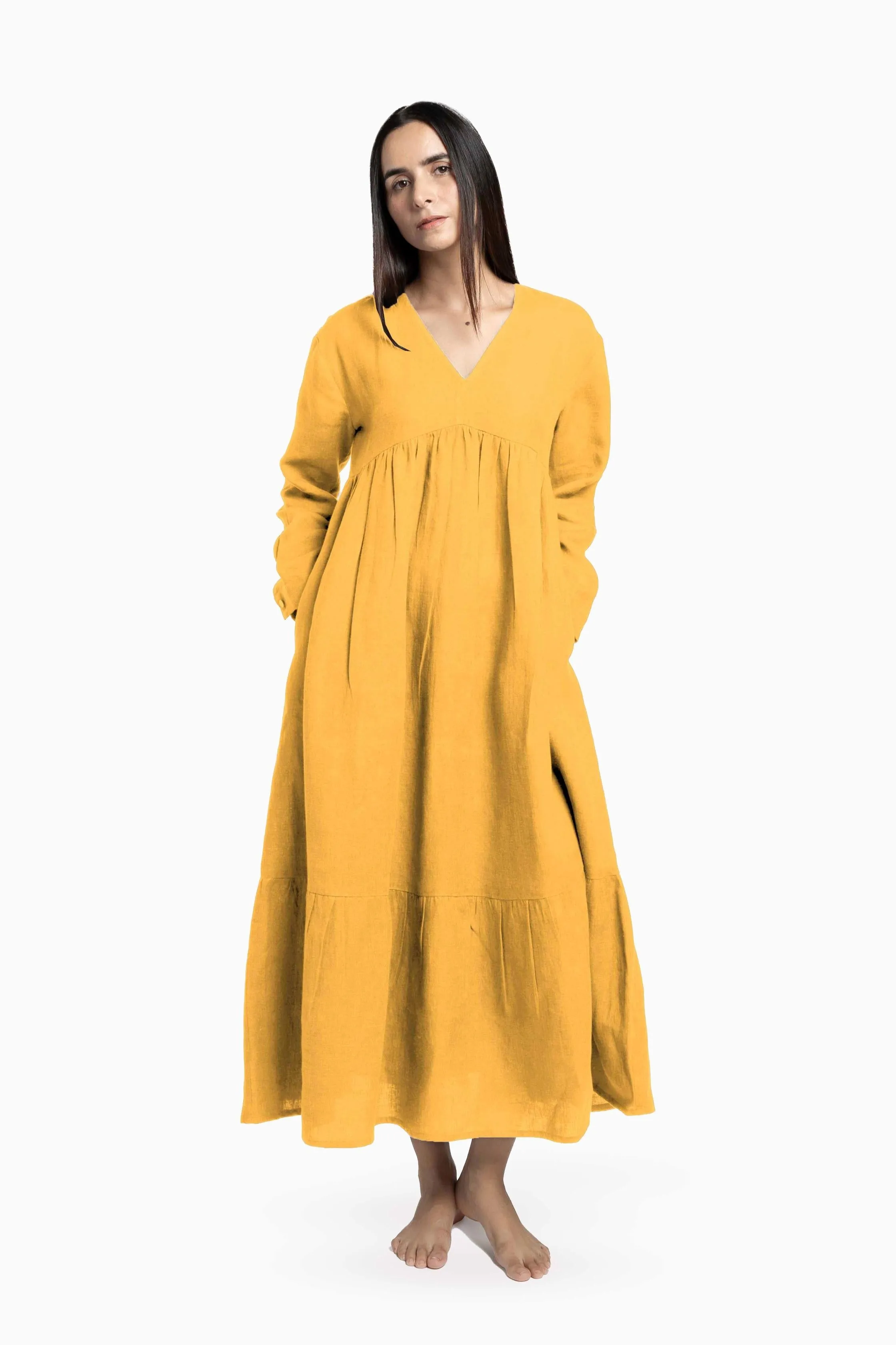 Linen Harbor Maxi Dress-Muted Mocha