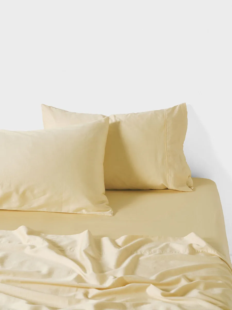 LINEN HOUSE SURF WASH | BUTTER SHEET SET