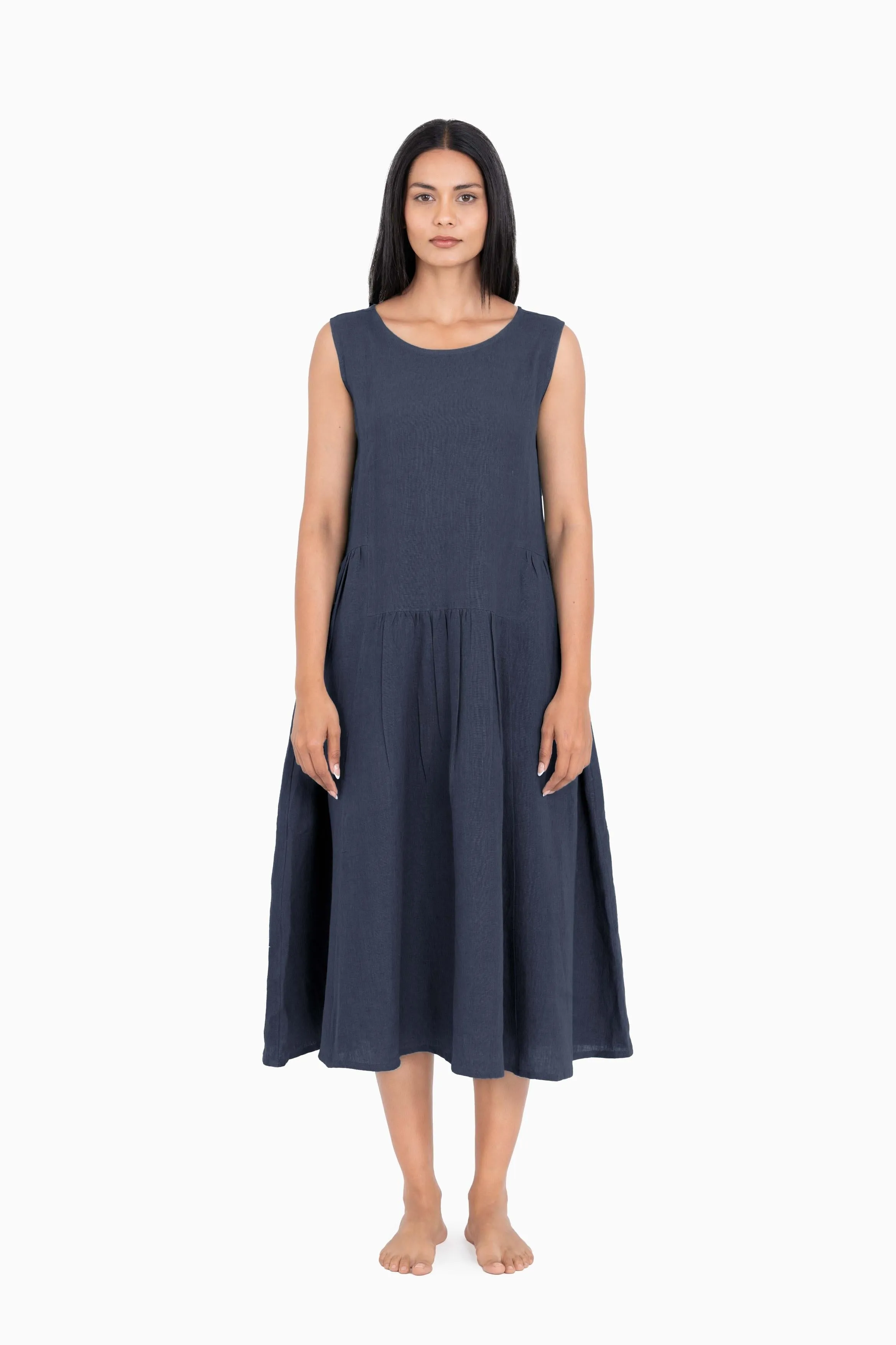 Linen Penelope Dress-Petal Pink