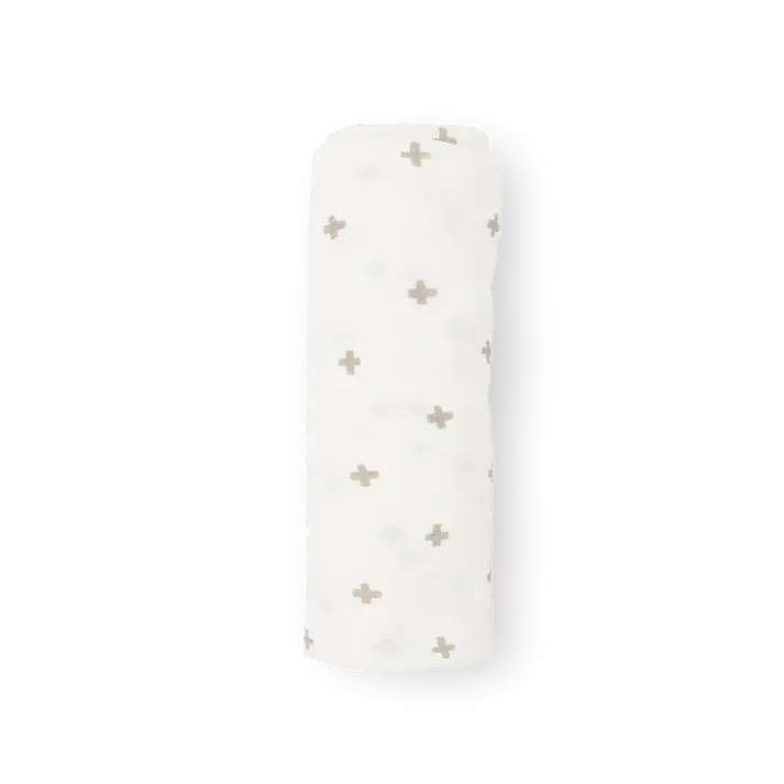 Little Unicorn Stretch Knit Swaddle (Grey Cross)