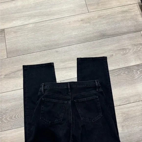 Loft Button Front 90s Straight Jeans in Black size 27 like new