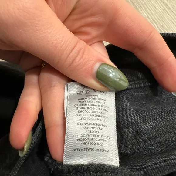 Loft Button Front 90s Straight Jeans in Black size 27 like new