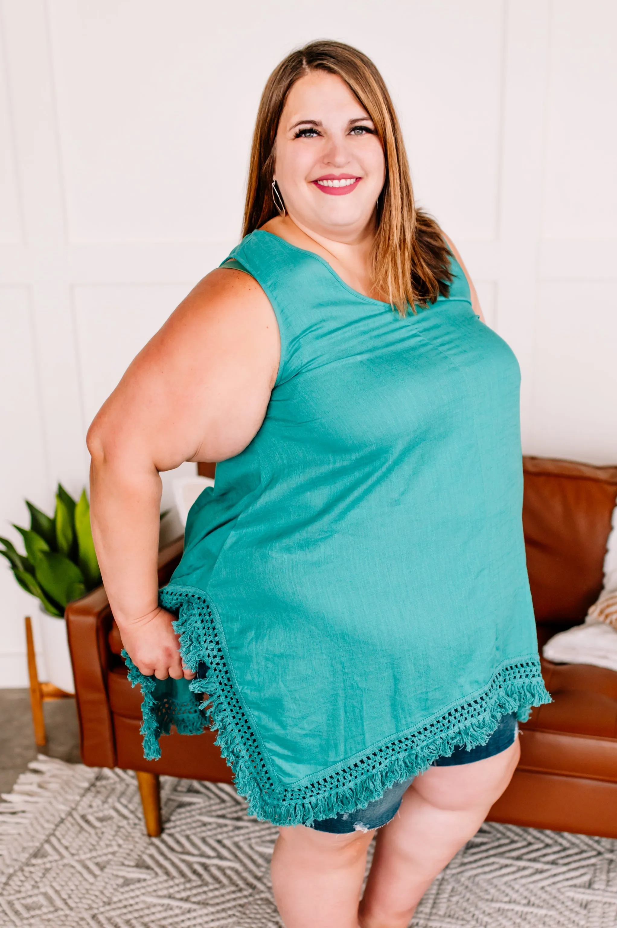 Looks Good On You Crochet Dress In Jade