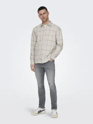 Loom Mid Rise Slim Jean | Light Grey