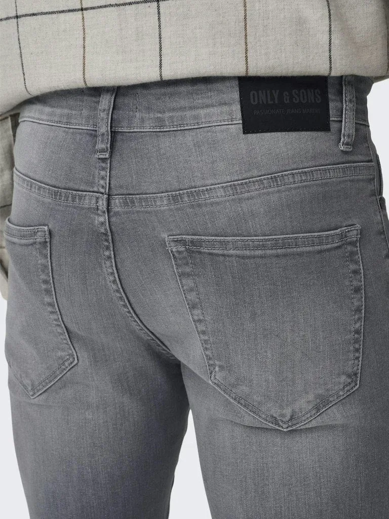 Loom Mid Rise Slim Jean | Light Grey