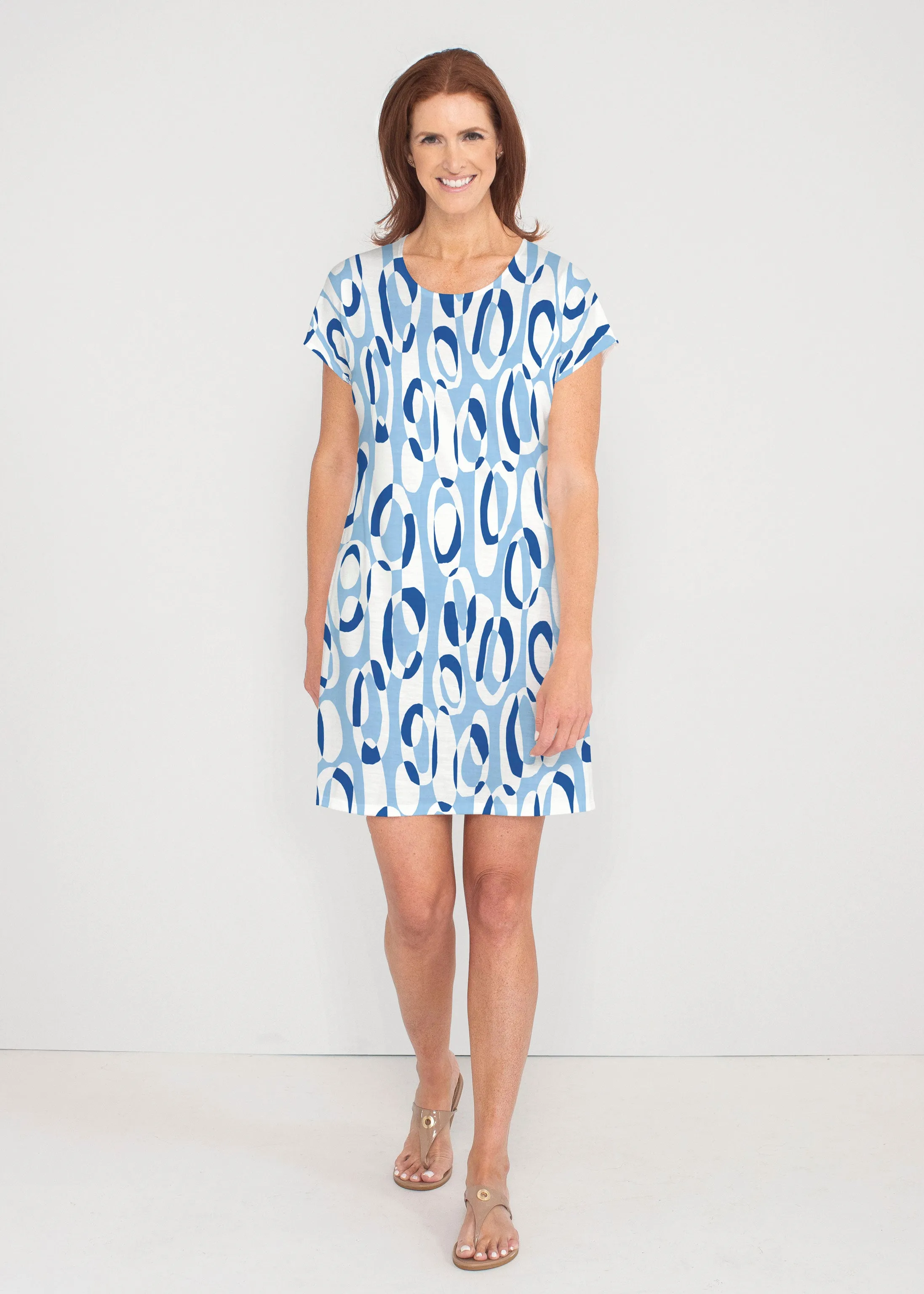 Loop ta Loop Blue (8086) ~ Lucy Tee Dress