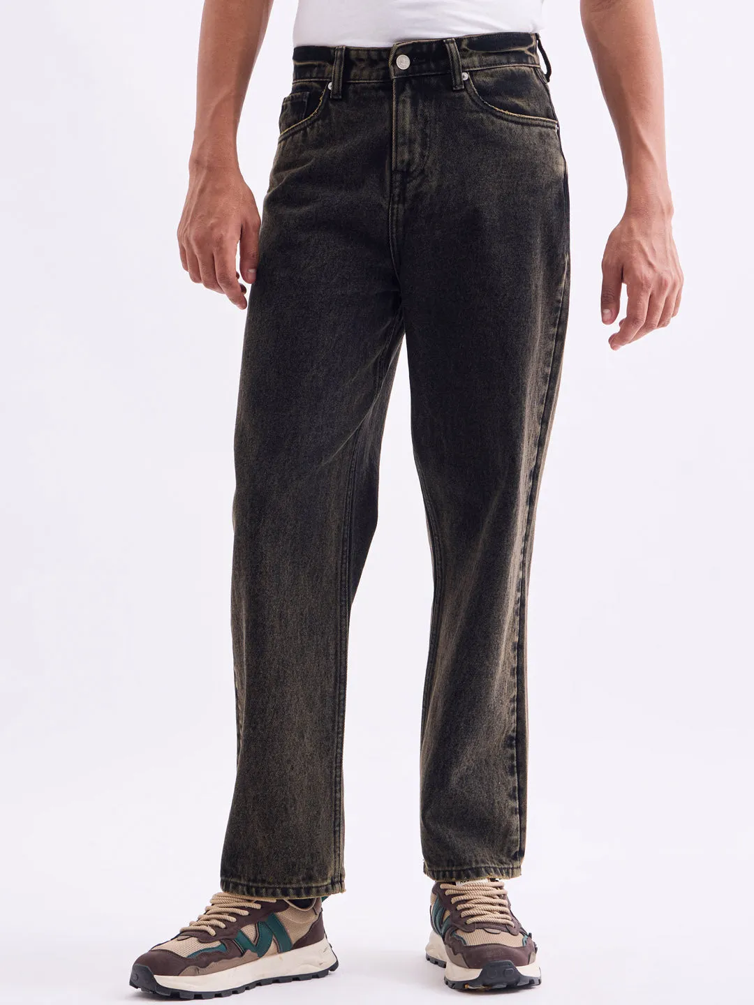 Loose Fit Black Tinted Jeans