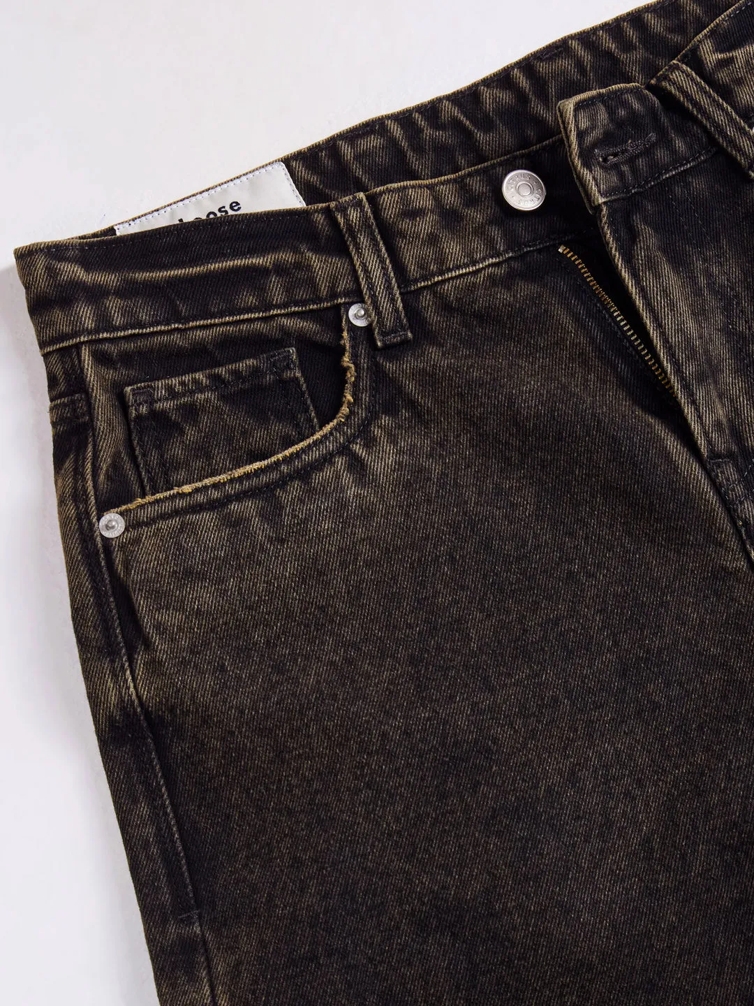 Loose Fit Black Tinted Jeans