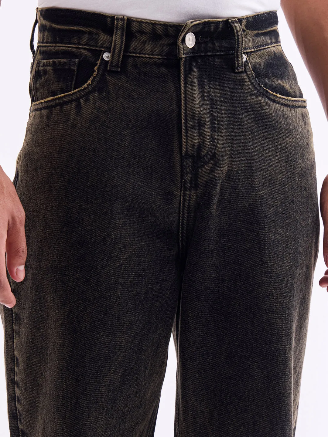 Loose Fit Black Tinted Jeans