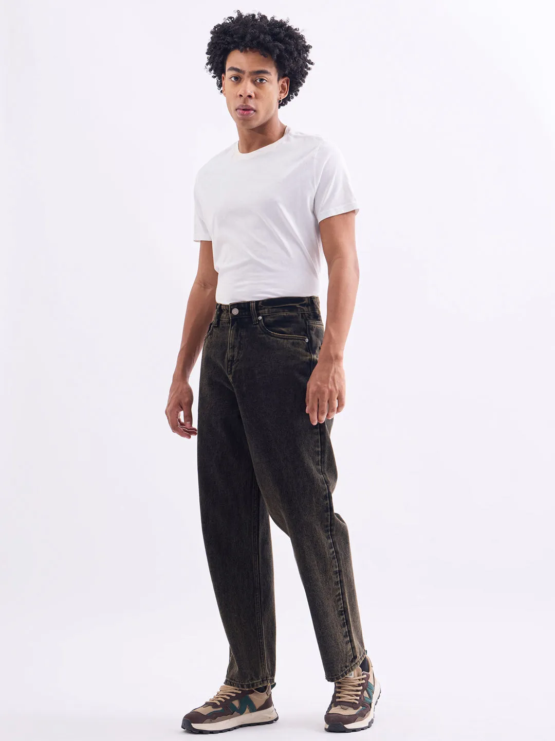 Loose Fit Black Tinted Jeans