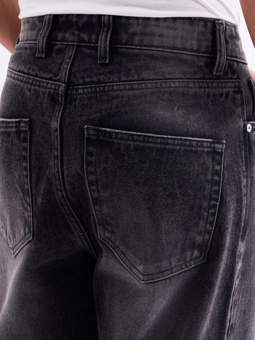 Loose Fit Dark Grey Jeans