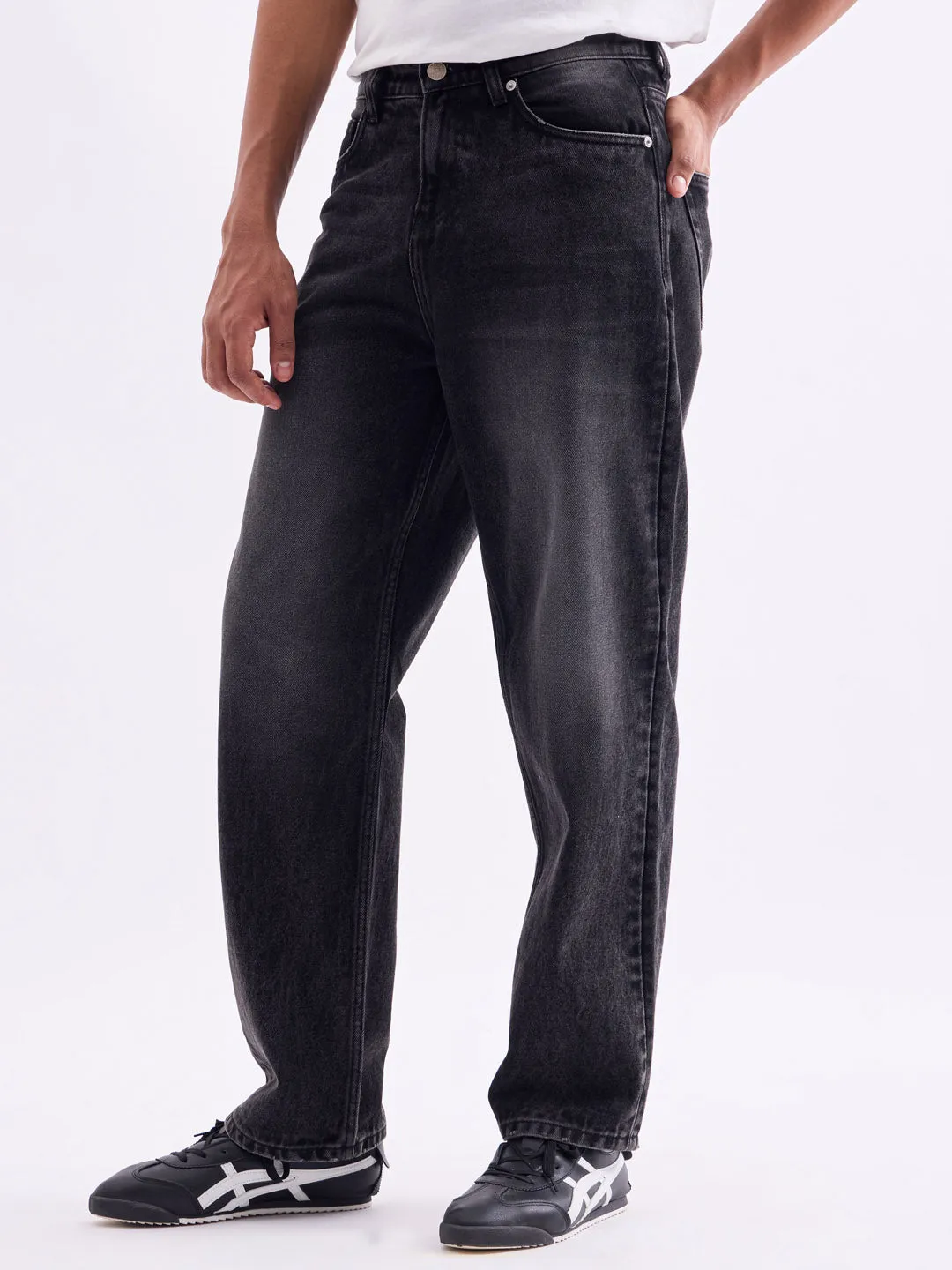 Loose Fit Dark Grey Jeans