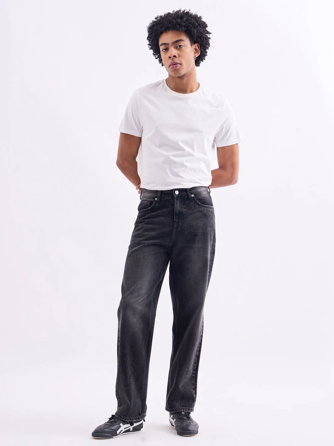 Loose Fit Dark Grey Jeans