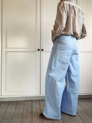 LOOSE STRAIGHT LEG JEANS - LIGHT BLUE