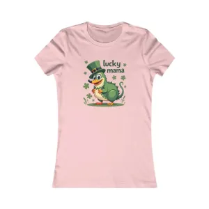Lucky Mama Patricks Day Tee Flattering Slim Fit