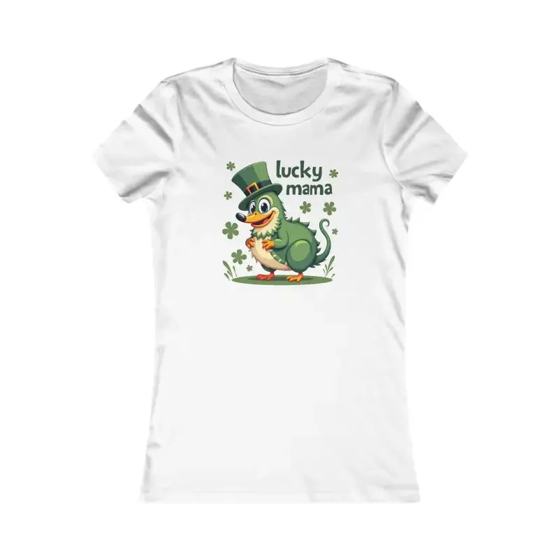 Lucky Mama Patricks Day Tee Flattering Slim Fit