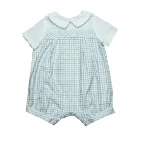Luli & Me Blue Plaid Bubble
