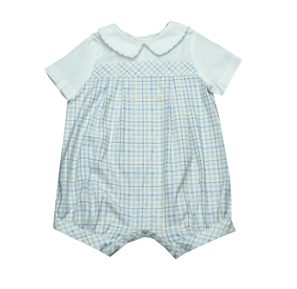 Luli & Me Blue Plaid Bubble