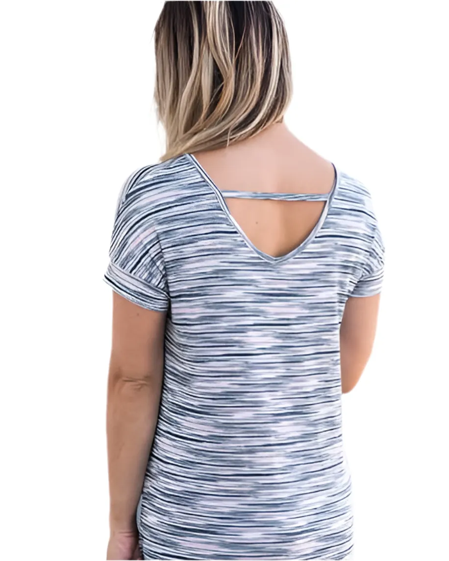 Macy - Black White Alternating Stripes