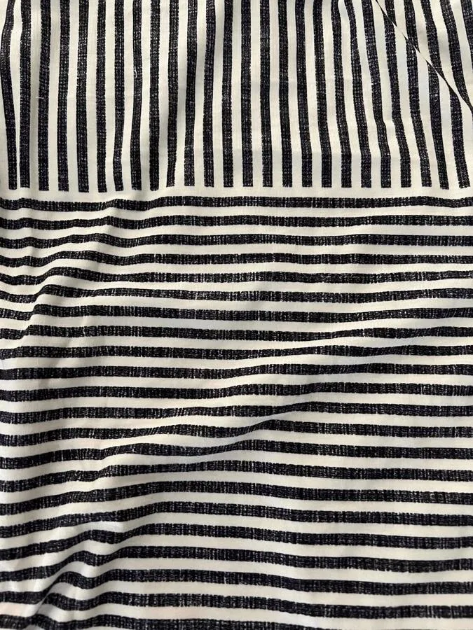 Macy - Black White Alternating Stripes