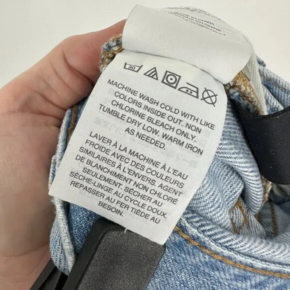 Madewell Perfect Summer High Rise Straight Leg Jeans Fitzgerald Light Wash 23
