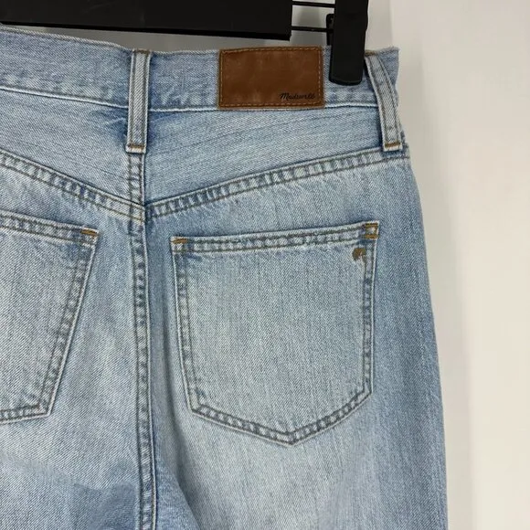 Madewell Perfect Summer High Rise Straight Leg Jeans Fitzgerald Light Wash 23