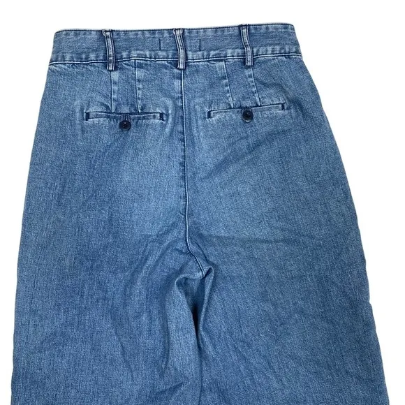 MADEWELL Pleated Wide-Leg Jeans 0