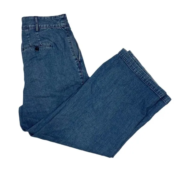 MADEWELL Pleated Wide-Leg Jeans 0