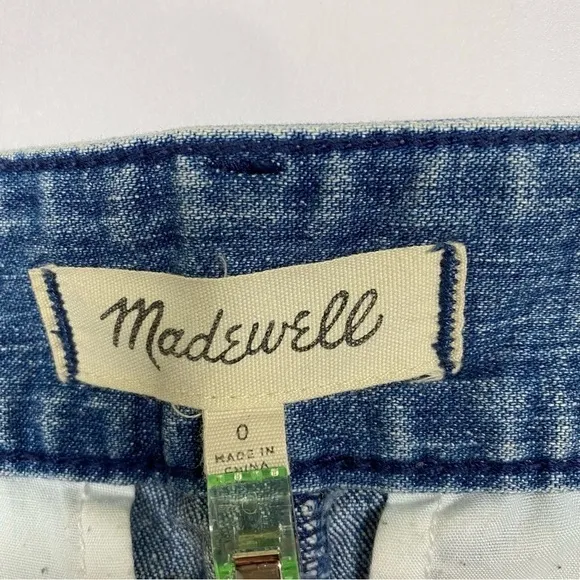 MADEWELL Pleated Wide-Leg Jeans 0