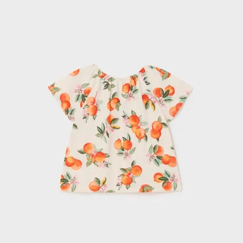 Mayoral 3pc Peach Summer Short Set
