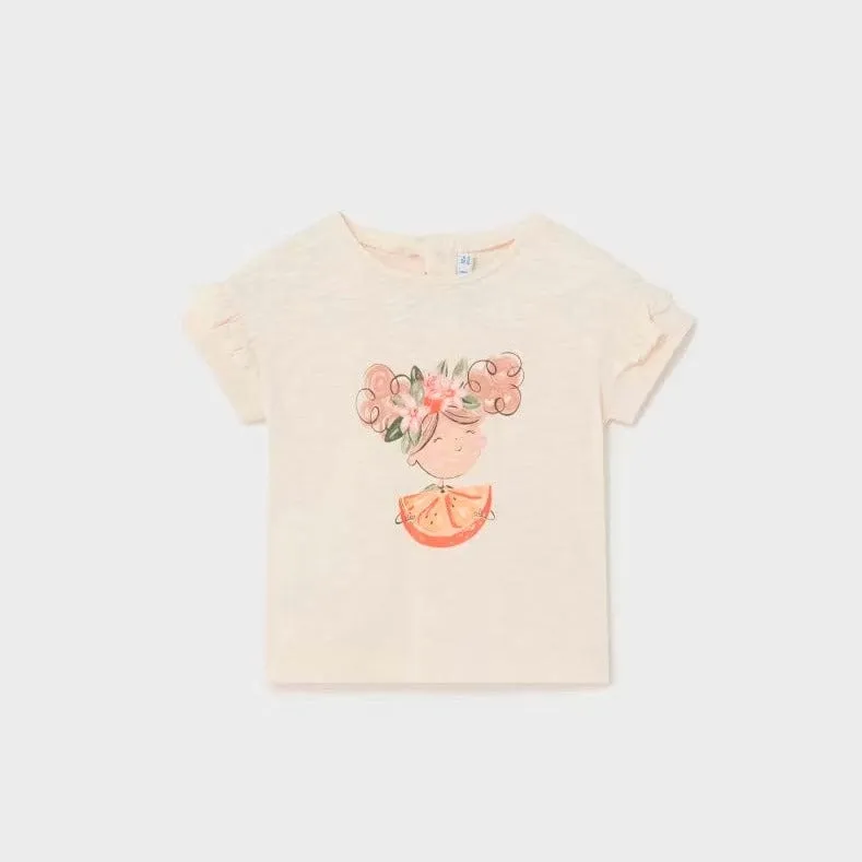 Mayoral 3pc Peach Summer Short Set