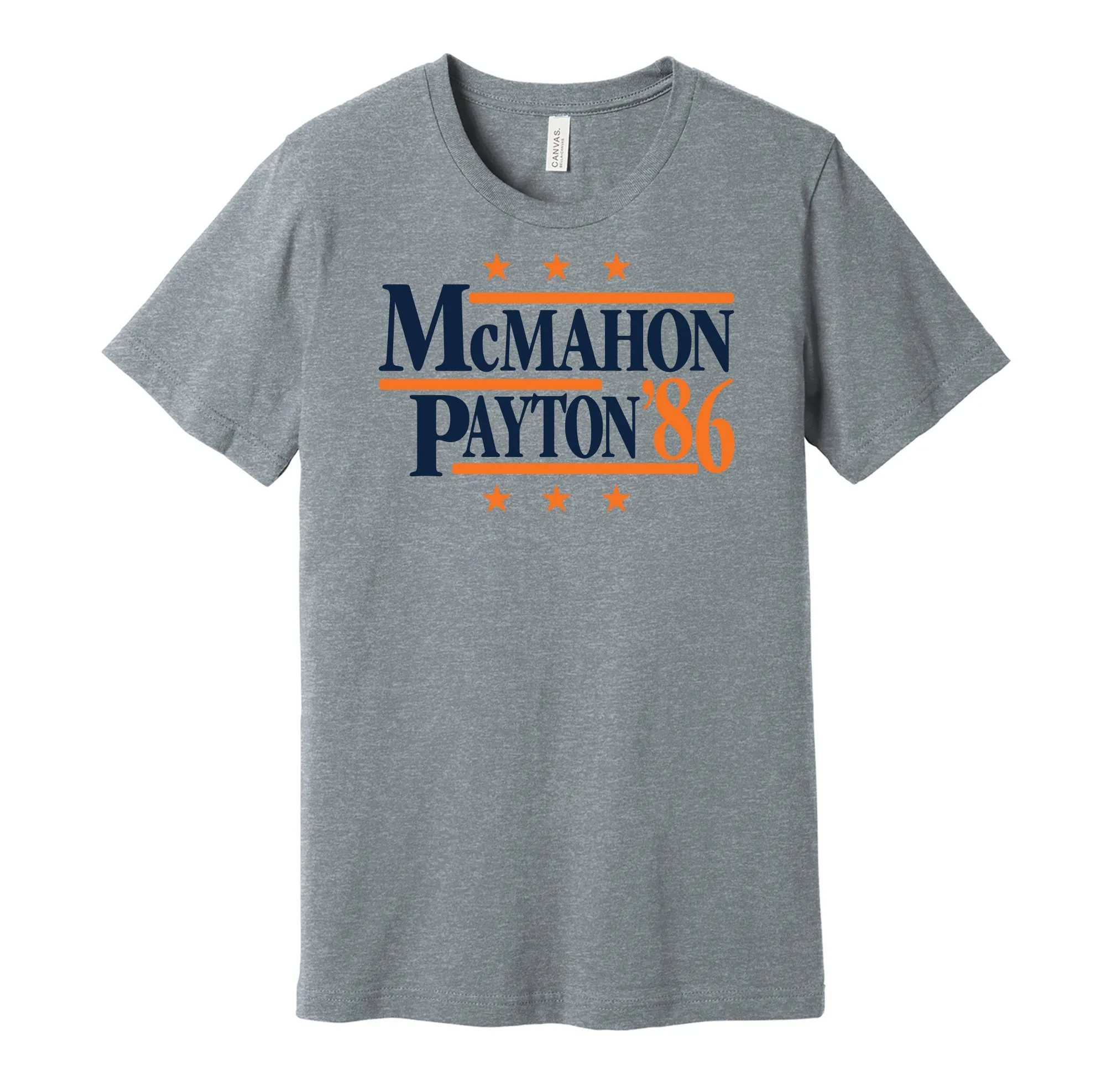 McMahon & Payton '86 - Chicago Bears Legends Political Campaign Parody T-Shirt - Hyper Than Hype Shirts