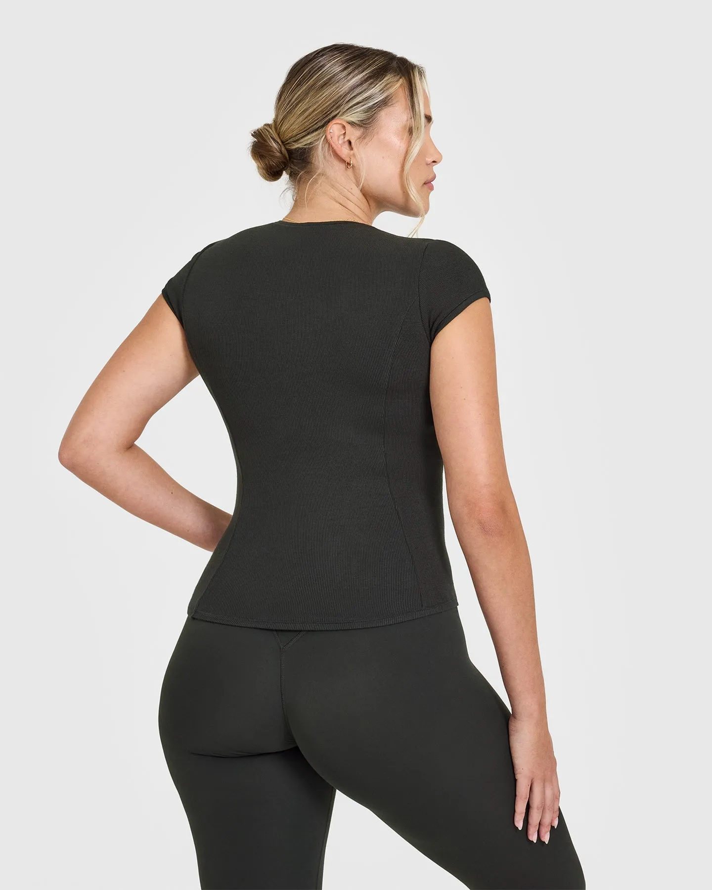 Mellow Rib T-Shirt | Soft Black