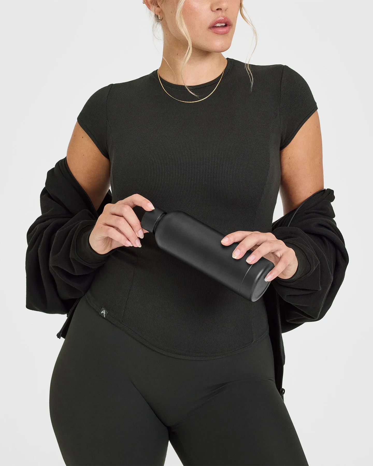 Mellow Rib T-Shirt | Soft Black