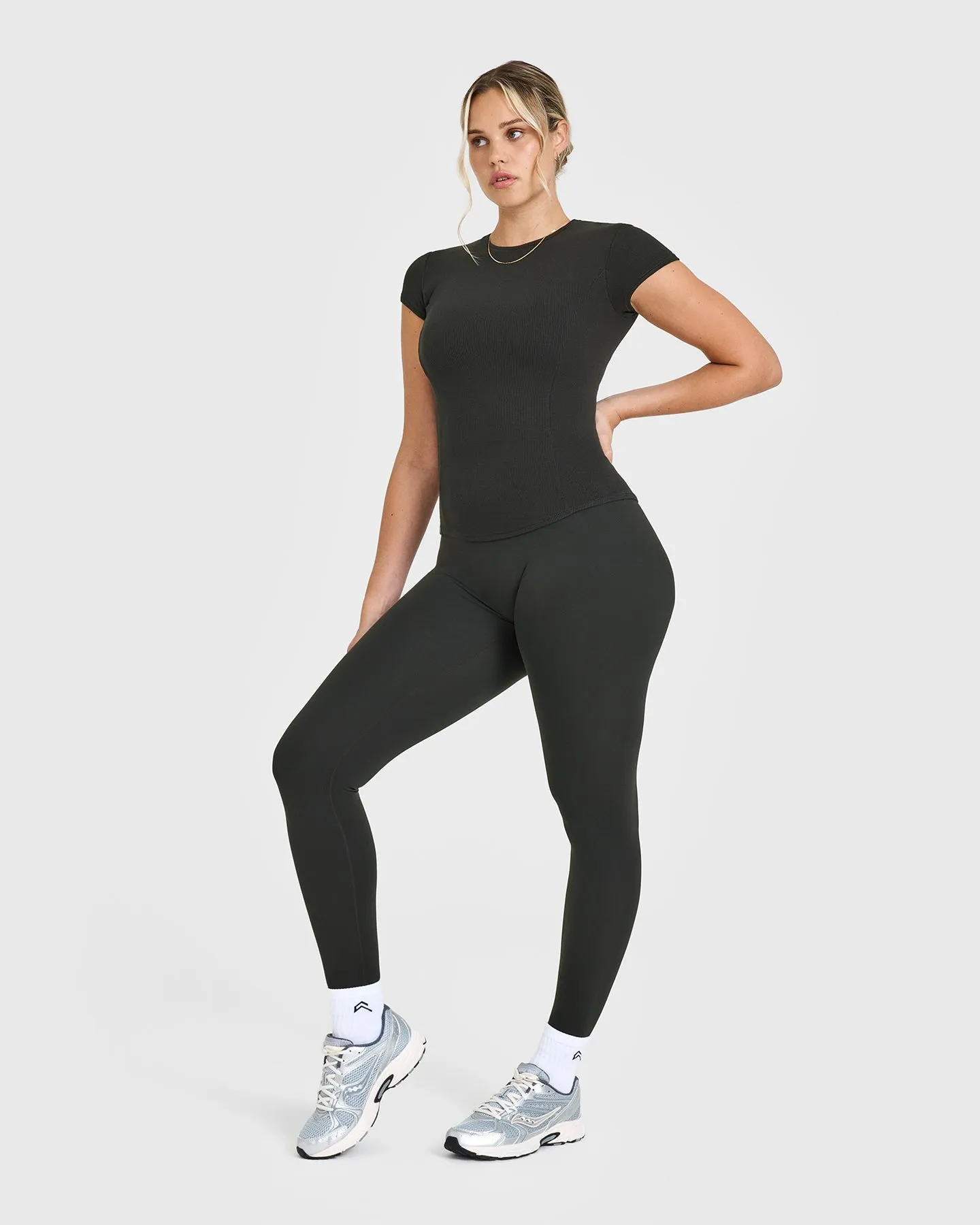 Mellow Rib T-Shirt | Soft Black