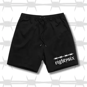 Mens Barbed Wire Shorts - Black