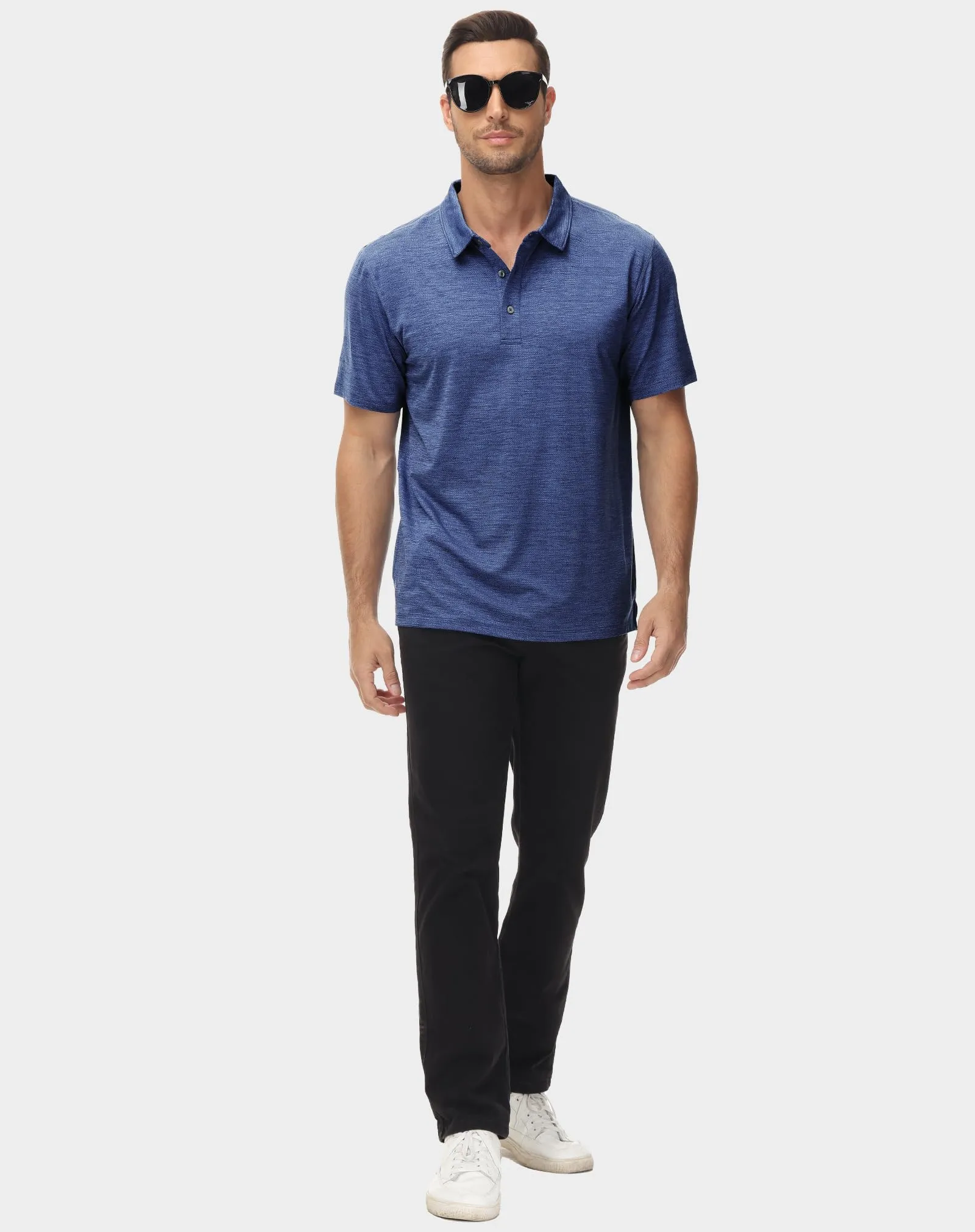Men's Golf Dry Fit Polo Shirts Athletic Collared Shirt