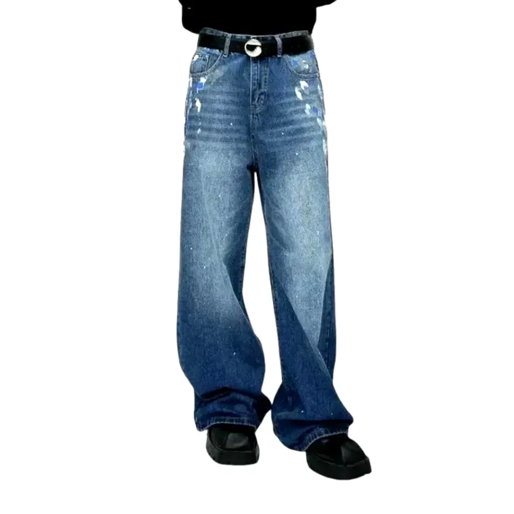 Mid rise trendy men's jeans