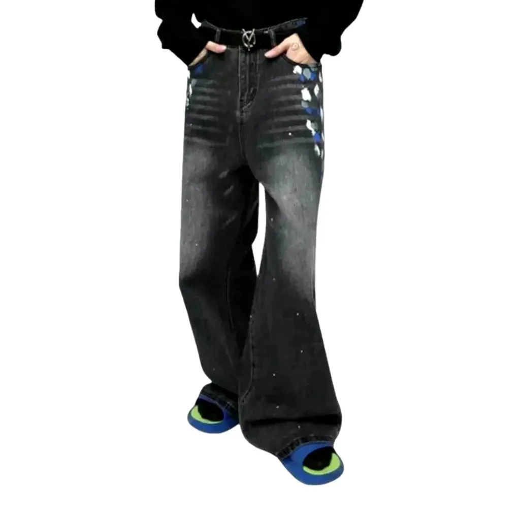 Mid rise trendy men's jeans
