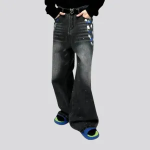 Mid rise trendy men's jeans