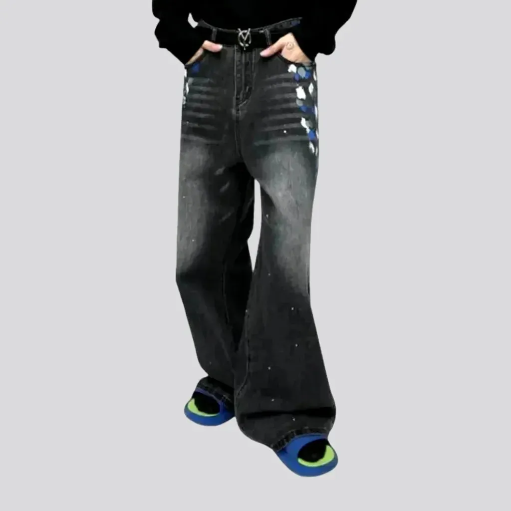 Mid rise trendy men's jeans